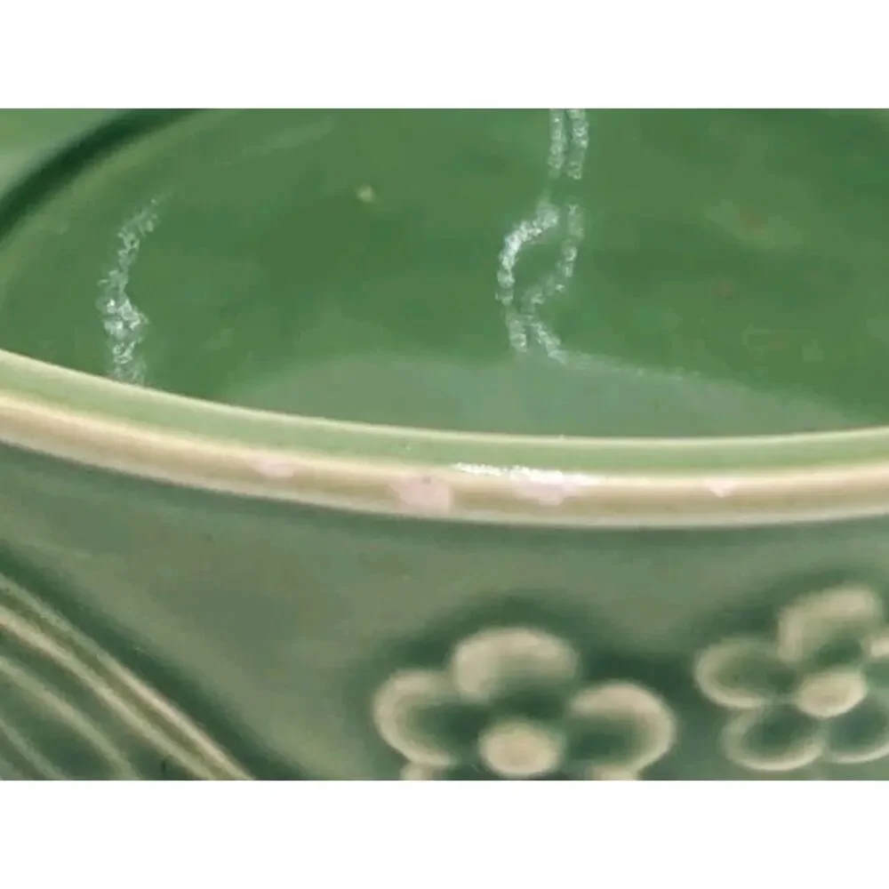 World Market Dragonfly Bowl Green Bordallo Pinheiro Portugal Serving Bowl 7 3/4